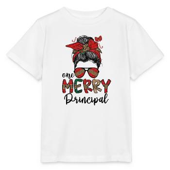 Directeur d’école Noël Équipe principale de Noël - T-shirt bio MINI CREATOR Stanley/Stella Enfant - blanc - Devant - Maike (125cm)