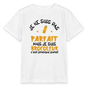 pas parfait mais je suis bricoleur - T-shirt bio MINI CREATOR Stanley/Stella Enfant - blanc - Devant - Maike (125cm)