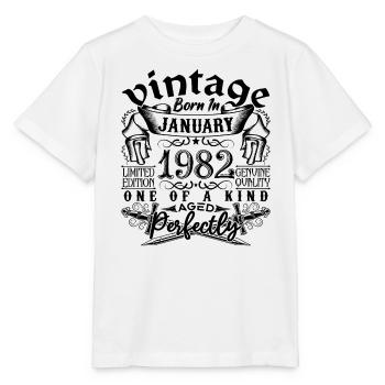 Januar 1982 Geburtstag Januar 1982 Januar - Stanley/Stella Kinder T-Shirt MINI CREATOR  - Weiß - Vorne - Maike (125cm)