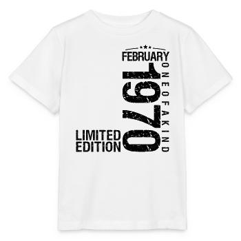 Anniversaire Février 1970 Février né en Février - T-shirt bio MINI CREATOR Stanley/Stella Enfant - blanc - Devant - Maike (125cm)