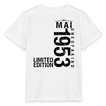 Anniversaire Mai 1953 Mai né en Mai - T-shirt bio MINI CREATOR Stanley/Stella Enfant - blanc - Devant - Maike (125cm)