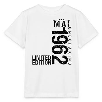 Anniversaire Mai 1962 Mai né en Mai - T-shirt bio MINI CREATOR Stanley/Stella Enfant - blanc - Devant - Maike (125cm)