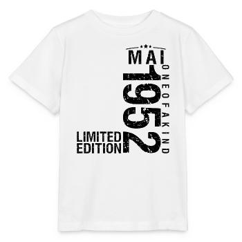 Anniversaire Mai 1952 Mai né en Mai - T-shirt bio MINI CREATOR Stanley/Stella Enfant - blanc - Devant - Maike (125cm)