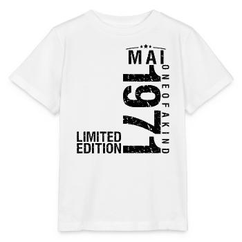 Anniversaire Mai 1971 Mai né en Mai - T-shirt bio MINI CREATOR Stanley/Stella Enfant - blanc - Devant - Maike (125cm)