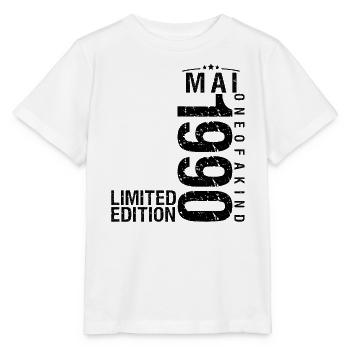 Anniversaire Mai 1990 Mai né en Mai - T-shirt bio MINI CREATOR Stanley/Stella Enfant - blanc - Devant - Maike (125cm)