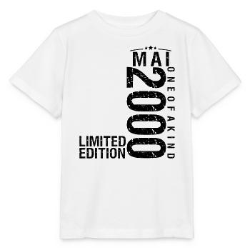 Anniversaire Mai 2000 Mai né en Mai - T-shirt bio MINI CREATOR Stanley/Stella Enfant - blanc - Devant - Maike (125cm)