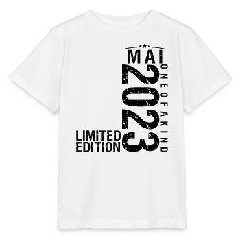 Anniversaire Mai 2023 Mai né en Mai - T-shirt bio MINI CREATOR Stanley/Stella Enfant - blanc - Devant - Maike (125cm)