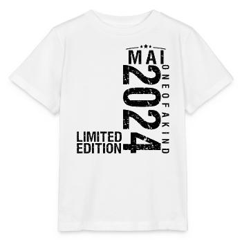 Anniversaire Mai 2024 Mai né en Mai - T-shirt bio MINI CREATOR Stanley/Stella Enfant - blanc - Devant - Maike (125cm)