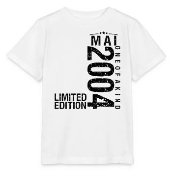 Anniversaire Mai 2004 Mai né en Mai - T-shirt bio MINI CREATOR Stanley/Stella Enfant - blanc - Devant - Maike (125cm)