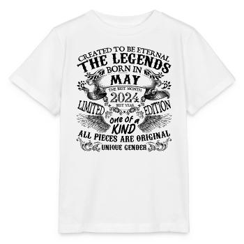 Anniversaire 2024 Mai 2024 né en Mai 2024 - T-shirt bio MINI CREATOR Stanley/Stella Enfant - blanc - Devant - Maike (125cm)