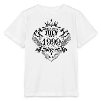 1999 Juillet 1999 anniversaire Juillet 1999 - T-shirt bio MINI CREATOR Stanley/Stella Enfant - blanc - Devant - Maike (125cm)