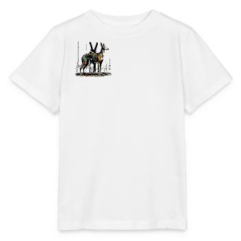 Galgo StreetArt n°04b - T-shirt bio MINI CREATOR Stanley/Stella Enfant - blanc - Devant - Maike (125cm)