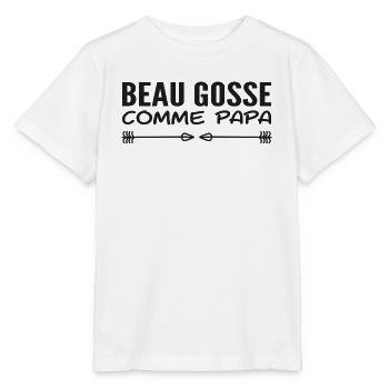 Hübsch wie Papa - Stanley/Stella Kinder T-Shirt MINI CREATOR  - Weiß - Vorne - Maike (125cm)