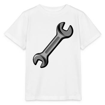 Clé / outil - T-shirt bio MINI CREATOR Stanley/Stella Enfant - blanc - Devant - Maike (125cm)