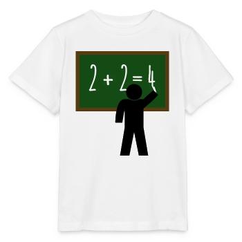 Lehrer Mathe Zahlen Tafel Schule - Stanley/Stella Kinder T-Shirt MINI CREATOR  - Weiß - Vorne - Maike (125cm)