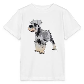 Schnauzer miniature 1 - T-shirt bio MINI CREATOR Stanley/Stella Enfant - blanc - Devant - Maike (125cm)
