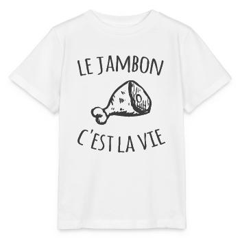 Le jambon c'est la vie - T-shirt bio MINI CREATOR Stanley/Stella Enfant - blanc - Devant - Maike (125cm)