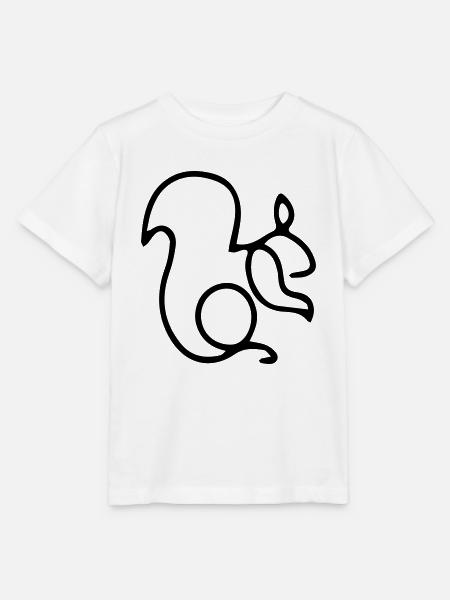 Einschnadiges Eichhörnchen - Stanley/Stella Kinder T-Shirt MINI CREATOR - Weiß
