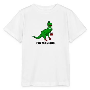 Dinosaur fabuleux - T-shirt bio MINI CREATOR Stanley/Stella Enfant - blanc - Devant - Maike (125cm)