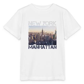 New York City Manhattan NYC USA Big Apple Amerika - Stanley/Stella Kinder T-Shirt MINI CREATOR  - Weiß - Vorne - Maike (125cm)