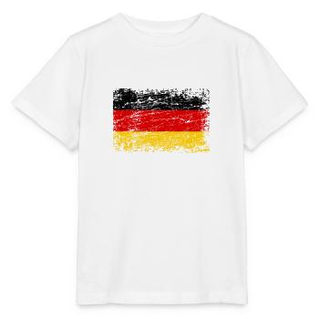 Allemagne allemand drapeau drapeau used-look - T-shirt bio MINI CREATOR Stanley/Stella Enfant - blanc - Devant - Maike (125cm)