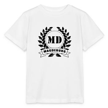 Magdeburg Lorbeerkranz - Stanley/Stella Kinder T-Shirt MINI CREATOR  - Weiß - Vorne - Maike (125cm)