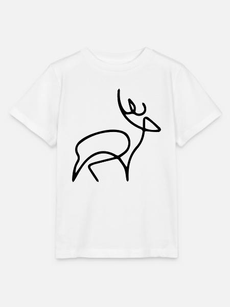 oneline Hirsch - Stanley/Stella Kinder T-Shirt MINI CREATOR - Weiß