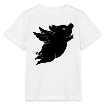 Pig - cochon avec des ailes - T-shirt bio MINI CREATOR Stanley/Stella Enfant - blanc - Devant - Maike (125cm)
