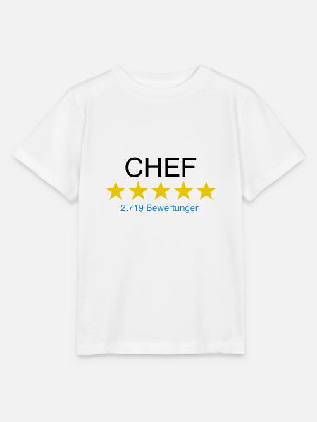 Chef mit Bewertung - Stanley/Stella Kinder T-Shirt MINI CREATOR  - Weiß