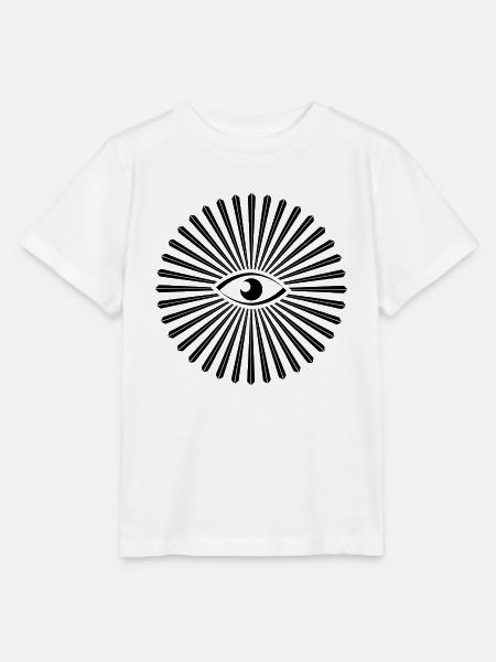 all seeing eye design - Stanley/Stella Kinder T-Shirt MINI CREATOR  - Weiß
