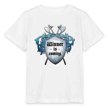 Der Gewinner kommt - Stanley/Stella Kinder T-Shirt MINI CREATOR  - Weiß - Vorne - Maike (125cm)