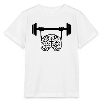 Gehirn Brain Bar Krafttraining - Stanley/Stella Kinder T-Shirt MINI CREATOR  - Weiß - Vorne - Maike (125cm)