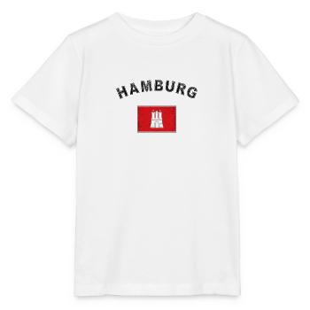 Hamburg Hanseatic City Port of Hamburg Hanseat Flag - Stanley/Stella MINI CREATOR Kids’ T-Shirt - white - Front - Maike (125cm)