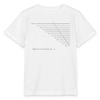 Le nombre d'Euler comme rupture de chaîne - T-shirt bio MINI CREATOR Stanley/Stella Enfant - blanc - Devant - Maike (125cm)