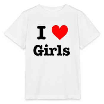 J'aime les filles - T-shirt bio MINI CREATOR Stanley/Stella Enfant - blanc - Devant - Maike (125cm)