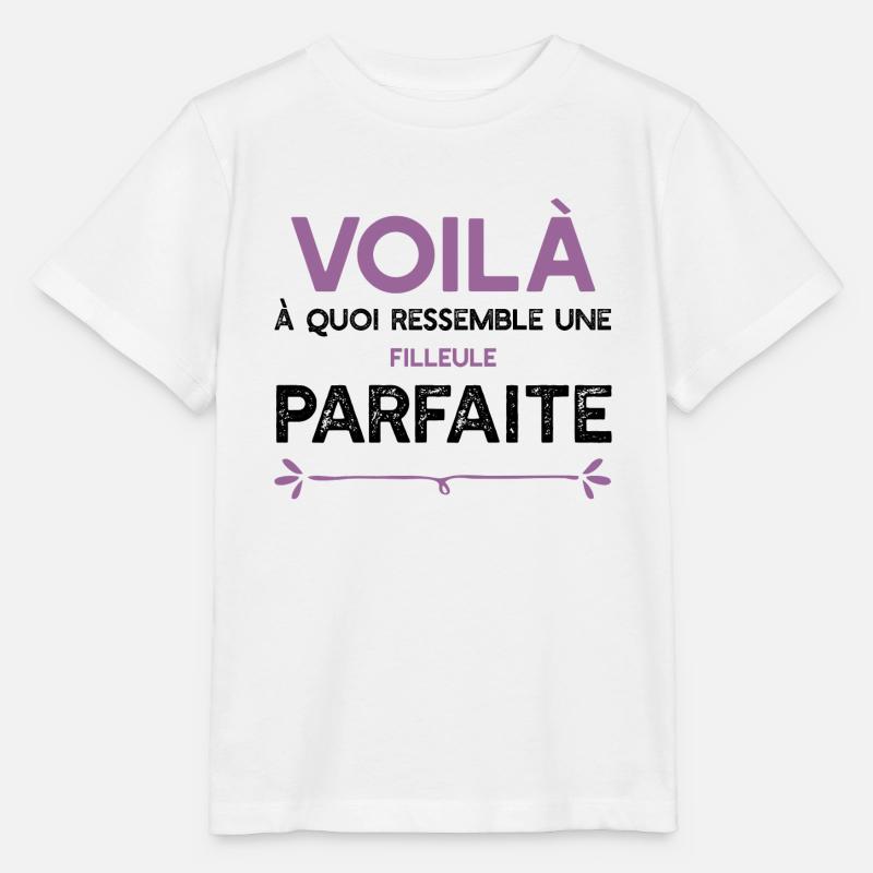 Une Filleule parfaite cadeau - T-shirt bio MINI CREATOR Stanley/Stella Enfant - blanc