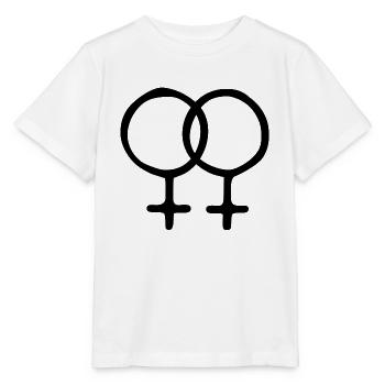 Lesbisches Design - Stanley/Stella Kinder T-Shirt MINI CREATOR  - Weiß - Vorne - Maike (125cm)