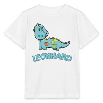 enfant drôle de dinosaure Leonhard Cadeau d'anniversaire - T-shirt bio MINI CREATOR Stanley/Stella Enfant - blanc - Devant - Maike (125cm)