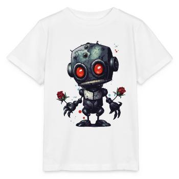 Lustiger Roboter - Stanley/Stella Kinder T-Shirt MINI CREATOR  - Weiß - Vorne - Maike (125cm)