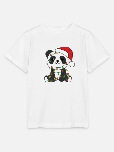 Panda Weihnachten Winter Tiere Pandas - Stanley/Stella Kinder T-Shirt MINI CREATOR  - Weiß