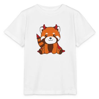 Red Panda Halloween Cute Devil Witch Costume - Stanley/Stella MINI CREATOR Kids’ T-Shirt - white - Front - Maike (125cm)