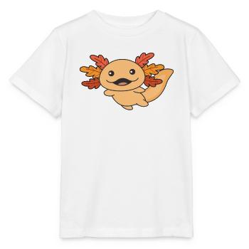 Automne axolotl avec feuilles d’automne automne doux automne - T-shirt bio MINI CREATOR Stanley/Stella Enfant - blanc - Devant - Maike (125cm)