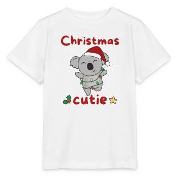 Koala Weihnachten Koalas Christmas Cutie - T-shirt bio MINI CREATOR Stanley/Stella Enfant - blanc - Devant - Maike (125cm)