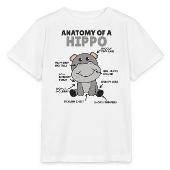 douce Hippopotame explication Anatomie d’un hippopotame - T-shirt bio MINI CREATOR Stanley/Stella Enfant - blanc - Devant - Maike (125cm)