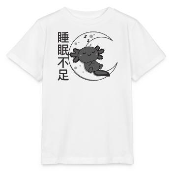 Lack of sleep funny axolotl rests - Stanley/Stella MINI CREATOR Kids’ T-Shirt - white - Front - Maike (125cm)