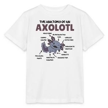 Axolotl Explanation Anatomy of an Axolotl - Stanley/Stella MINI CREATOR Kids’ T-Shirt - white - Front - Maike (125cm)