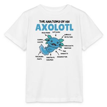 Axolotl Explanation Anatomy of an Axolotl - Stanley/Stella MINI CREATOR Kids’ T-Shirt - white - Front - Maike (125cm)