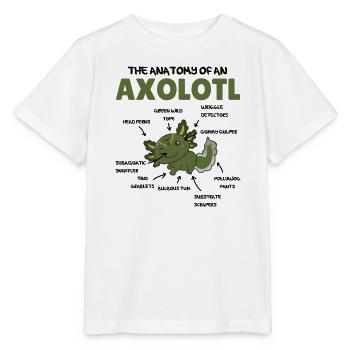 Axolotl Explanation Anatomy of an Axolotl - Stanley/Stella MINI CREATOR Kids’ T-Shirt - white - Front - Maike (125cm)