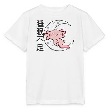 Lack of sleep funny axolotl rests - Stanley/Stella MINI CREATOR Kids’ T-Shirt - white - Front - Maike (125cm)