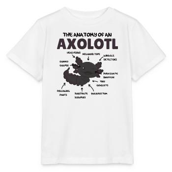 Axolotl Explanation Anatomy of an Axolotl - Stanley/Stella MINI CREATOR Kids’ T-Shirt - white - Front - Maike (125cm)